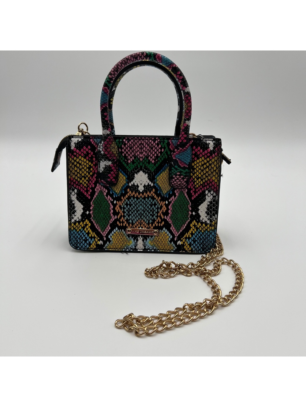 Like dreams, multicolor, snake skin, mini satchel, Crossbody (SKU-0486)